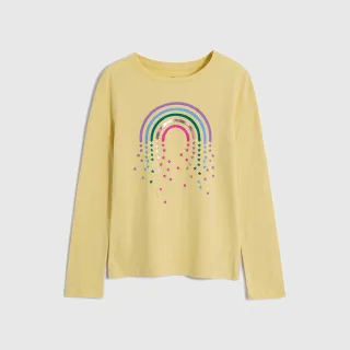 Gap 女童裝 純棉印花圓領長袖T恤-粉色(788247) 歷史價格詳細信息