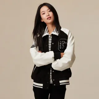 印花棒球外套 棒球服 棒球衣 拼接外套女 春夏潮牌oversize夾克外套 長袖上衣 男女同款-拾光美舍 滿599免運 歷史價格詳細信息
