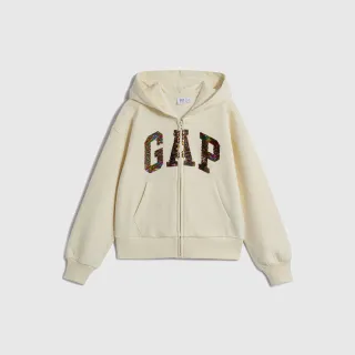 Gap 女幼童裝 Logo連帽外套 碳素軟磨系列-亮粉色(819396) 歷史價格詳細信息