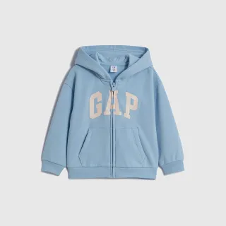 Gap 女幼童裝 Logo連帽外套 碳素軟磨系列-亮粉色(819396) 歷史價格詳細信息