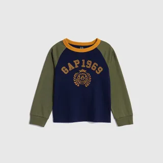 【GAP】男幼童裝 Logo/印花純棉長袖T恤 布萊納系列-藍色(431418) 歷史價格詳細信息
