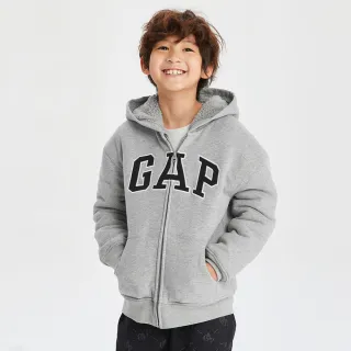 Gap 男童裝 Logo仿羊羔絨刷毛連帽外套-深藍色(836797) 歷史價格詳細信息