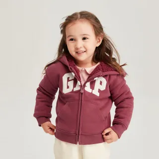 Gap 幼童裝 Logo仿羊羔絨連帽外套-灰色(785571) 歷史價格詳細信息