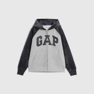 Gap 男童裝 Logo連帽外套 碳素軟磨系列-基岩色(819723) 歷史價格詳細信息