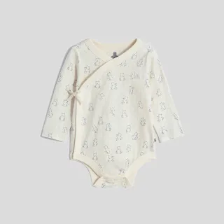 Gap 嬰兒 純棉小熊刺繡長袖包屁衣-紅黑條紋(787442) 歷史價格詳細信息