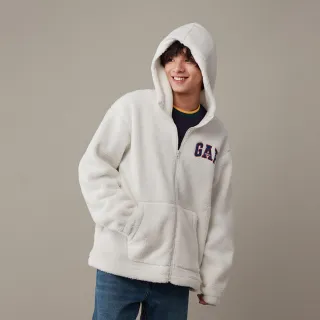 Gap 男女同款 Logo仿羊羔絨寬鬆立領外套 462623-多色可選 歷史價格詳細信息