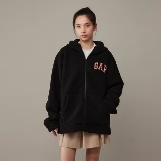 Gap 男女同款 Logo仿羊羔絨寬鬆立領外套 462623-多色可選 歷史價格詳細信息