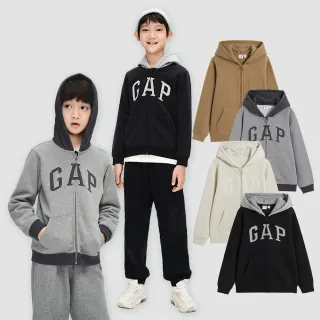Gap 男童裝 Logo刷毛連帽外套 碳素軟磨系列-灰色(836686) 歷史價格詳細信息