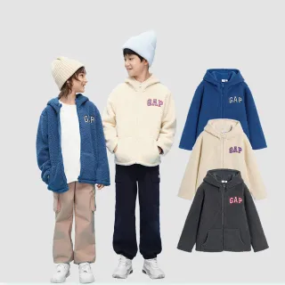 Gap 男童裝 Logo刷毛連帽外套 碳素軟磨系列-灰色(836686) 歷史價格詳細信息