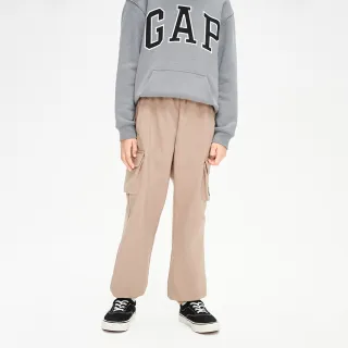 Gap 男幼童裝 Logo刷毛束口工裝褲-卡其色(836612) 歷史價格詳細信息