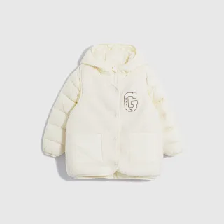【GAP】女幼童裝 Logo防潑水雙面穿立領羽絨外套-草綠色(720936) 歷史價格詳細信息