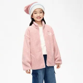 Gap 女幼童裝 Logo仿羊羔絨立領長袖外套-白色(789199) 歷史價格詳細信息