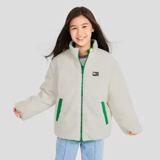 Gap 女幼童裝 Logo仿羊羔絨立領長袖外套-白色(789199) 歷史價格詳細信息