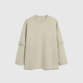 Gap 男裝 Logo圓領長袖上衣 空氣三明治系列-深灰色(841303) 歷史價格詳細信息