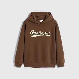 【GAP】女幼童裝 Logo印花連帽外套 碳素軟磨法式圈織系列-卡其色(809051) 歷史價格詳細信息