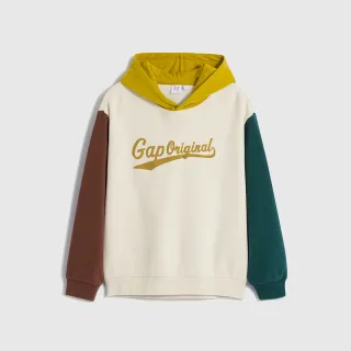 【GAP】女幼童裝 Logo印花連帽外套 碳素軟磨法式圈織系列-卡其色(809051) 歷史價格詳細信息