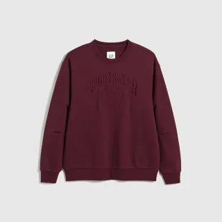 Gap 女裝 Logo刷毛翻領大學T-黑白條紋(841020) 歷史價格詳細信息