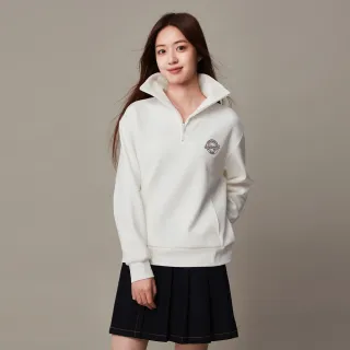 Gap 女裝 Logo刷毛翻領大學T-黑白條紋(841020) 歷史價格詳細信息