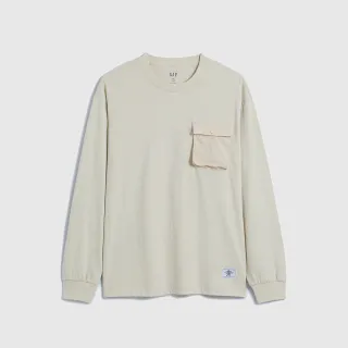 Gap 男裝 Logo純棉圓領長袖T恤-黑色(810626) 歷史價格詳細信息