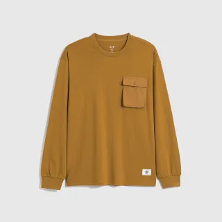 Gap 男裝 Logo純棉圓領長袖T恤-黑色(810626) 歷史價格詳細信息