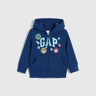 Gap 男童裝 Logo刷毛連帽外套 碳素軟磨系列-灰色(836686) 歷史價格詳細信息