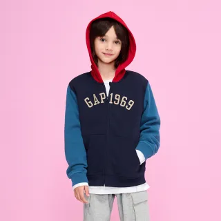 Gap 男童裝 Logo刷毛連帽外套 碳素軟磨系列-灰色(836686) 歷史價格詳細信息