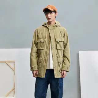 【GAP】男裝 Logo連帽外套 空氣三明治系列-卡其色(760373) 歷史價格詳細信息