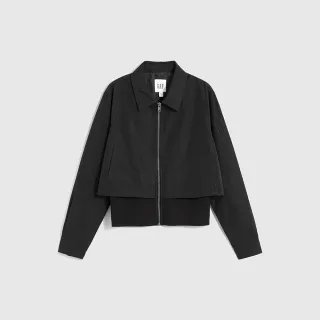 【GAP】女裝 Logo翻領大學T 碳素軟磨法式圈織系列-森綠色(445868) 歷史價格詳細信息