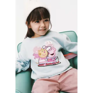 Gap 女幼童裝 Logo圓領大學T 碳素軟磨系列-淺灰色(799245) 歷史價格詳細信息