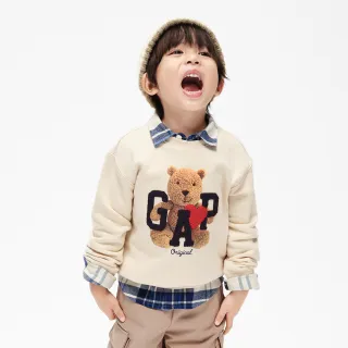 Gap 幼童裝 Logo半高領保暖印花長袖T恤 男女同款 451109-黑白條紋 歷史價格詳細信息