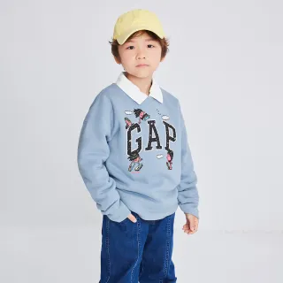 Gap 男幼童裝 Logo印花圓領大學T 碳素軟磨系列-暗紫色(785427) 歷史價格詳細信息