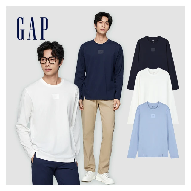 Gap 男裝 純棉圓領長袖T恤-綠色條紋(810493) 歷史價格詳細信息