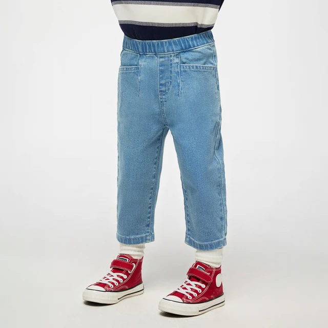 【GAP】男幼童裝 鬆緊寬鬆牛仔褲-淺藍色(784998) 歷史價格詳細信息