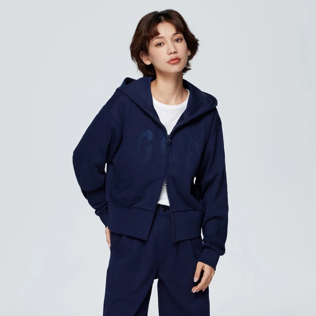 Gap 女裝 Logo短版寬鬆落肩袖休閒上衣 602747-紫藤色 歷史價格詳細信息