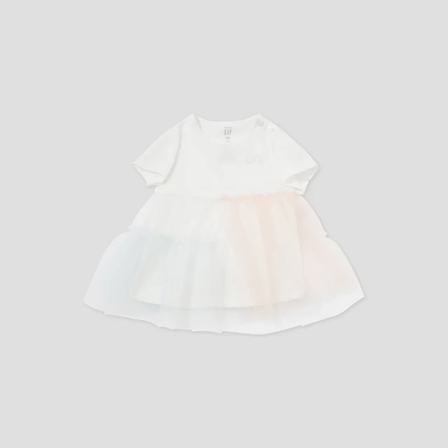 Gap 女裝 Logo純棉圓領短版短袖T恤 厚磅密織親膚系列-灰白色(659468) 歷史價格詳細信息