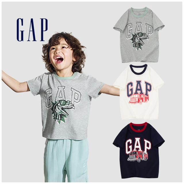 Gap 男幼童 Logo短袖T恤短褲套裝-紅色套裝(663624) 歷史價格詳細信息