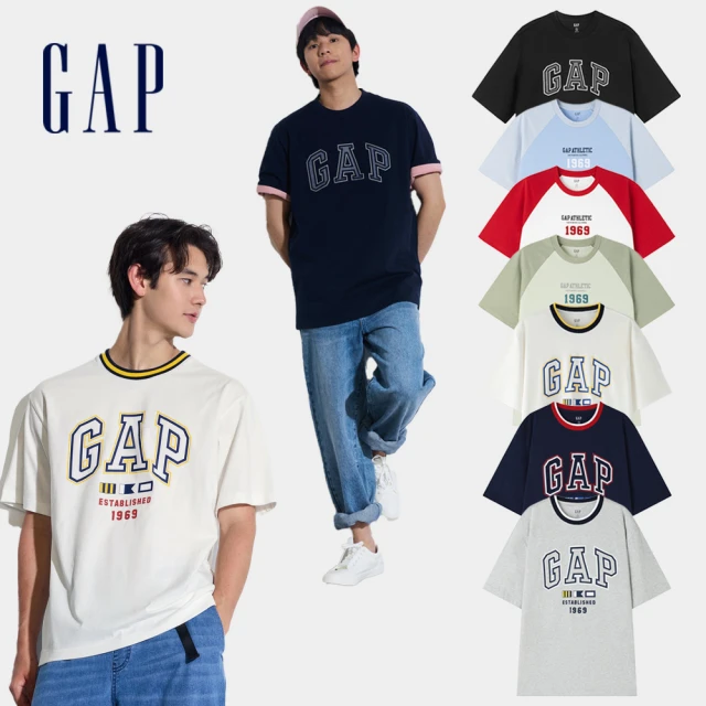 Gap 男女同款 Logo純棉圓領大學T-棕色(794392) 歷史價格詳細信息