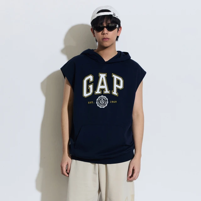 Gap 男裝 Logo帽T 碳素軟磨系列-酒紅色(807077) 歷史價格詳細信息