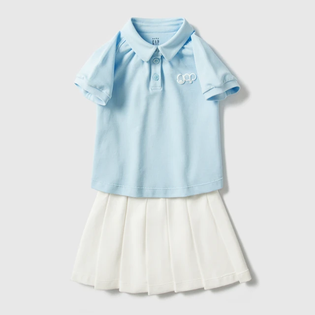 【GAP】女幼童裝 Logo短裙 碳素軟磨法式圈織系列-淺灰色(601771) 歷史價格詳細信息