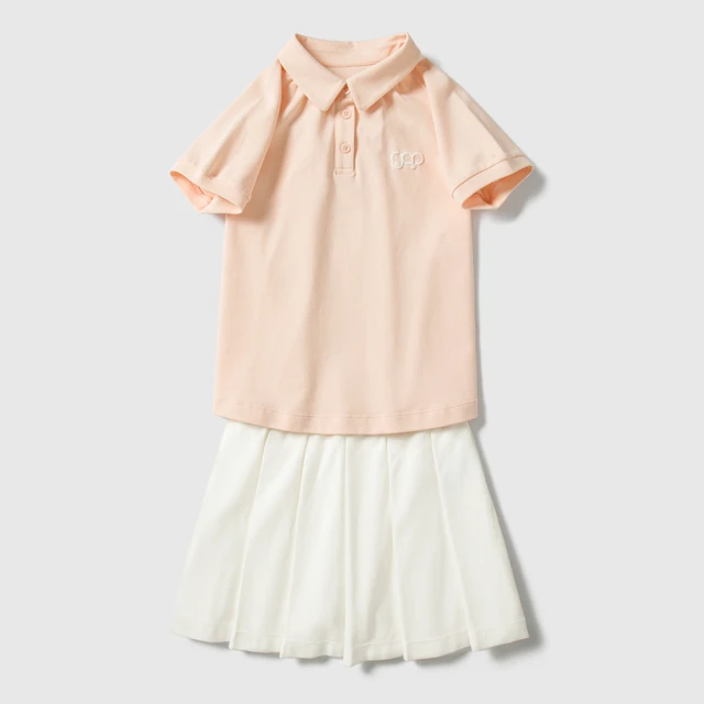【GAP】女幼童裝 Logo短袖短裙家居套裝-粉白拼色(890365) 歷史價格詳細信息