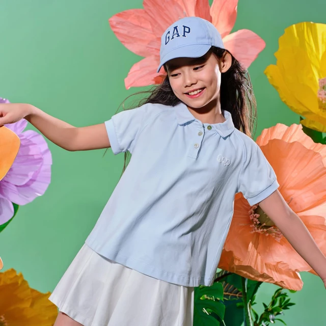 【GAP】女幼童裝 Logo短袖短裙家居套裝-粉白拼色(890365) 歷史價格詳細信息