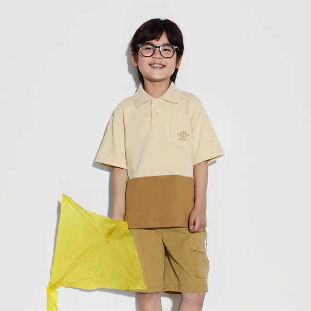 Gap 男童 Logo撞色拼接短袖POLO衫 607217-白色拼接 歷史價格詳細信息