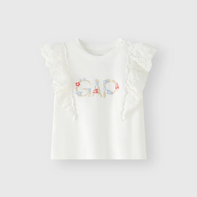 Gap 女裝 Logo圓領短袖T恤 空氣三明治系列-灰白色(712710) 歷史價格詳細信息