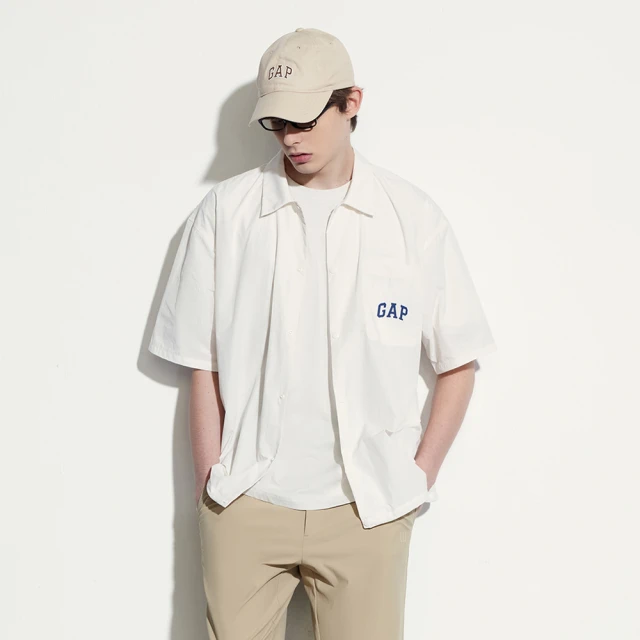 Gap 男裝 Logo防雨印花長袖連帽外套-淺灰色(770047) 歷史價格詳細信息