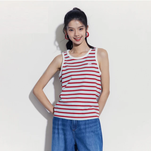 Gap 女裝 Logo純棉圓領短版短袖T恤 厚磅密織親膚系列-灰白色(659468) 歷史價格詳細信息