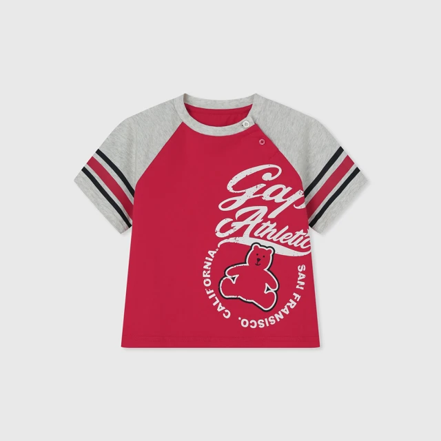 Gap 男幼童 Logo短袖T恤短褲套裝-紅色套裝(663624) 歷史價格詳細信息