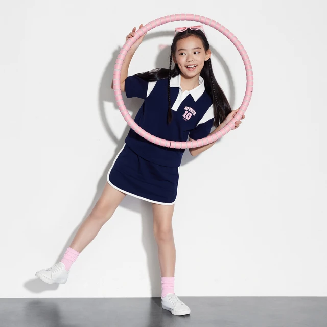 【GAP】女幼童裝 Logo短袖短裙家居套裝-粉白拼色(890365) 歷史價格詳細信息