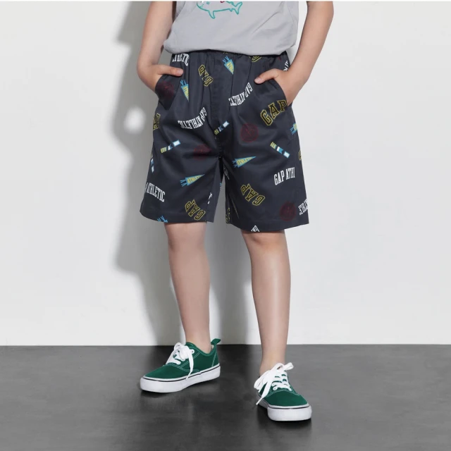 Gap 男童 Logo純棉印花插肩袖短袖T恤-海軍藍拼接(670426) 歷史價格詳細信息