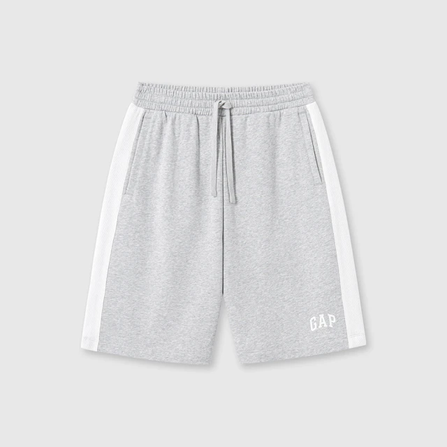 【GAP】男裝 Logo抽繩鬆緊短褲 厚磅密織水洗棉系列-碳黑色(669741) 歷史價格詳細信息