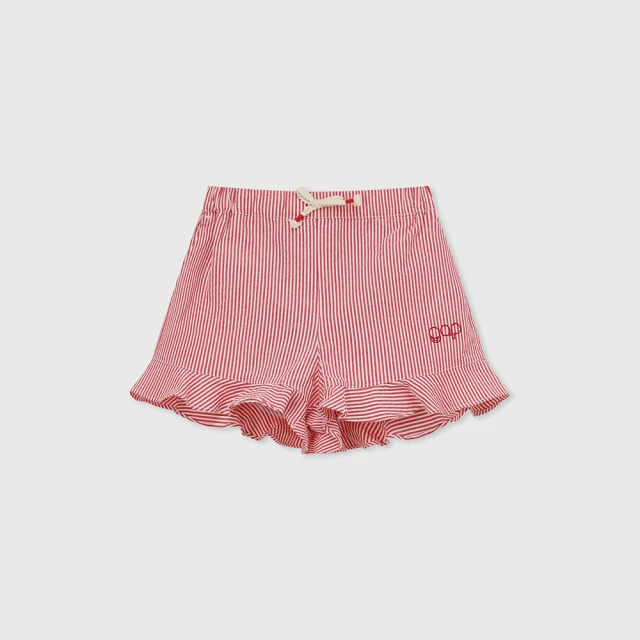 【GAP】女童裝 Logo鬆緊短褲 碳素軟磨法式圈織系列-海軍藍條紋(669675) 歷史價格詳細信息